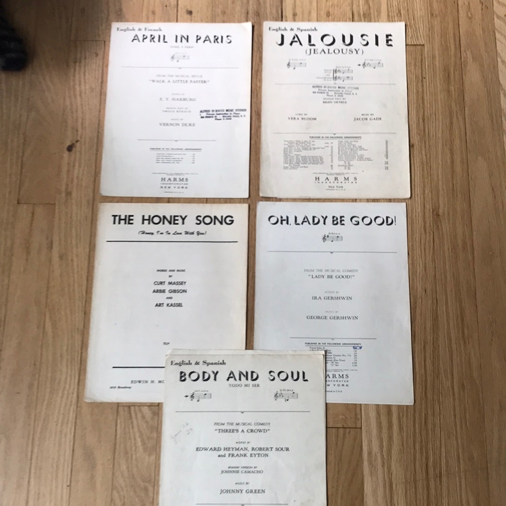 3/$20 💎 Vintage sheet music 1940’s musicals Harms Edwin H Morris 5 scores
